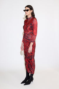 Alonia Dress - Zora Red