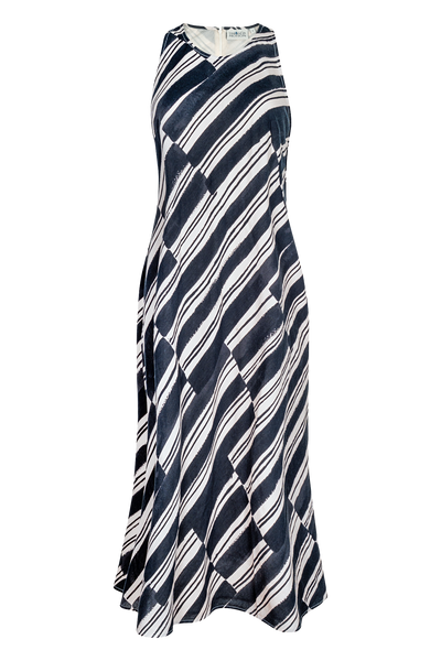 lanelle maxi dress Graphic striping creates visual SIZES:MEDIUM GLGL3791 Zac Posen Wrapped Around