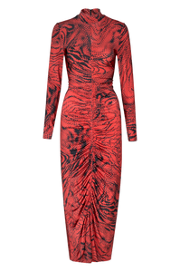 Alonia Dress - Zora Red